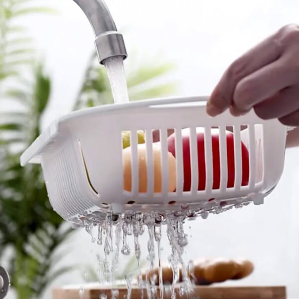 Extendable Over the Sink Fruits & Vegetables Drain Basket