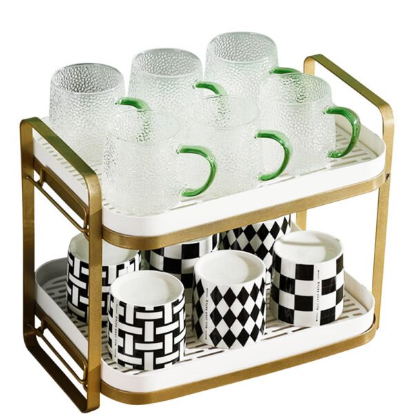 Multi-Functional Storage Organizer Rack with Removable Drain Tray