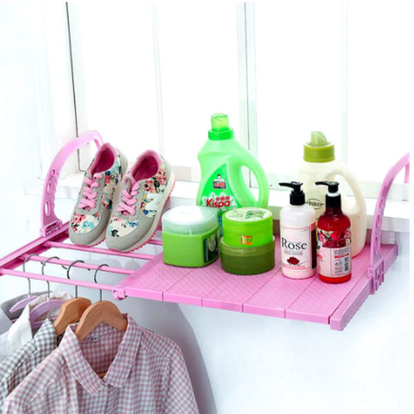 Portable Window Drying Rack For Shoe, Towel Clothes Hanger