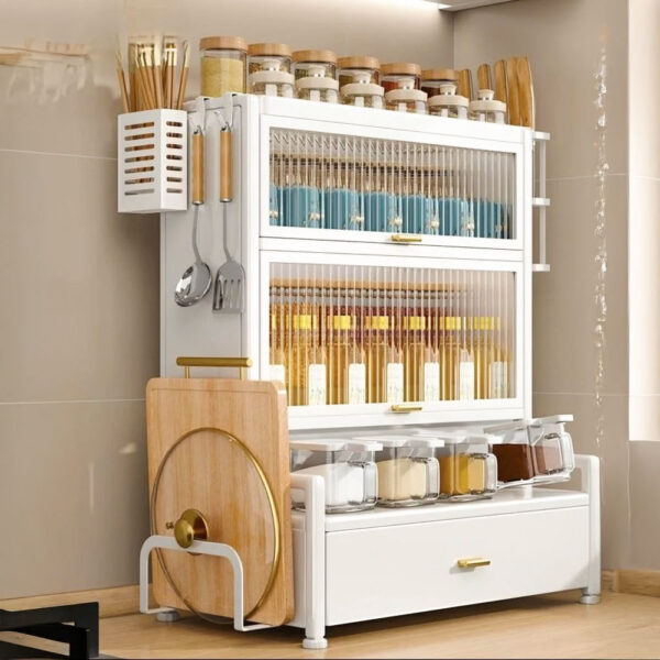 Transparent Cabinet Kitchen Storage Rack