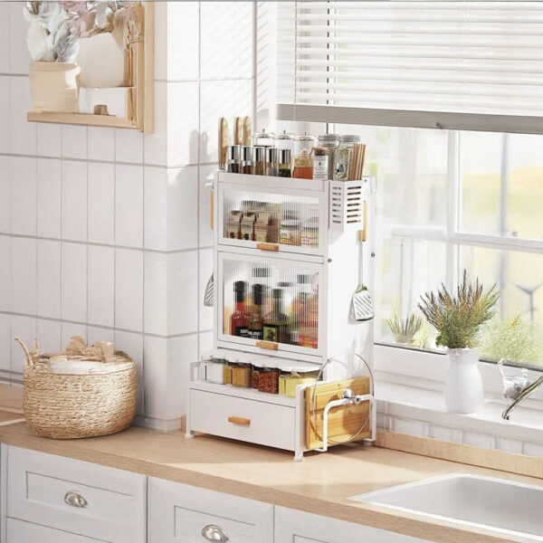 Transparent Cabinet Kitchen Storage Rack