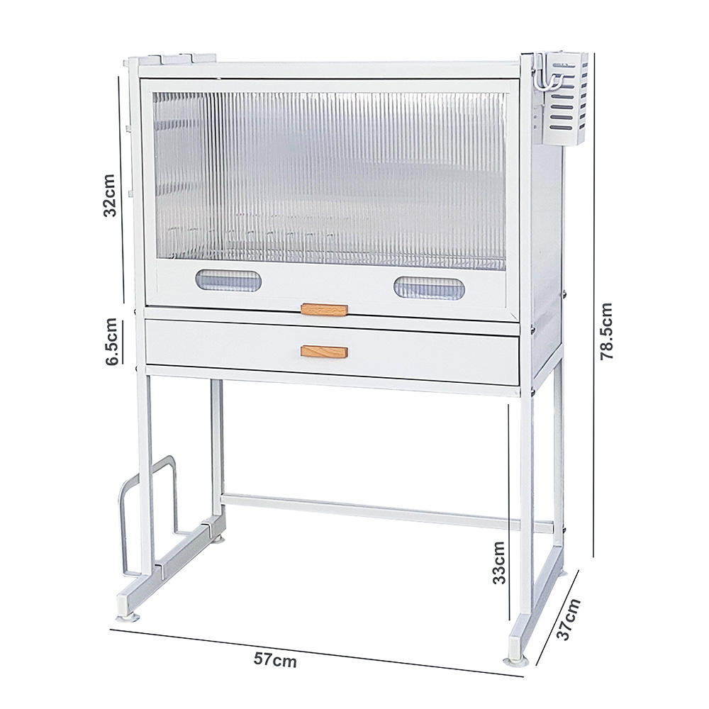 Transparent Cabinet Kitchenware & Oven Rack