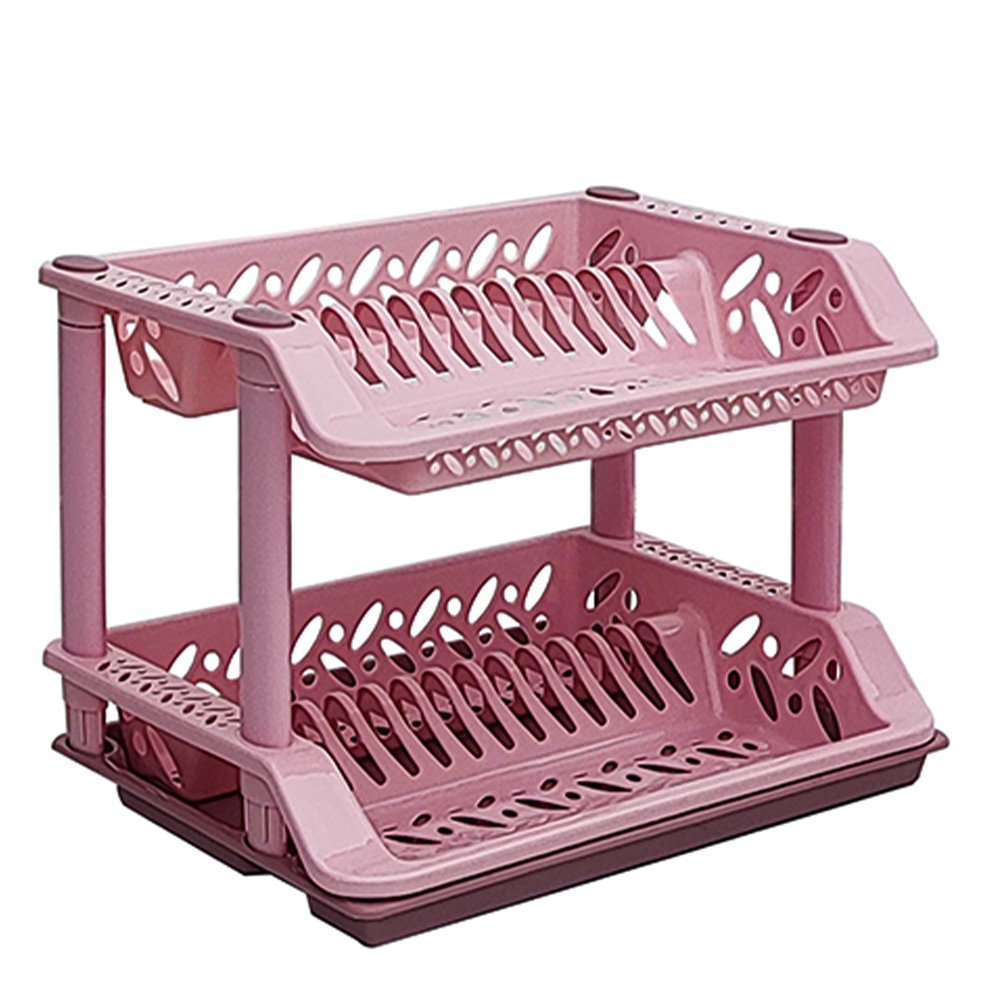 Two Tiers Plastic Dish Drying Rack