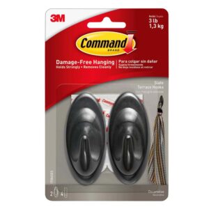 3M Command™ Slate Terrace Medium Hooks