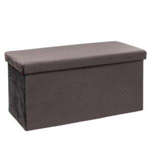 5Five Multifunction Velvet Storage Ottoman