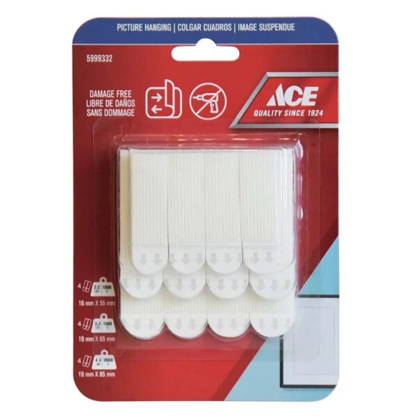 ACE Adhesive Picture Hanging Strips Value Pack