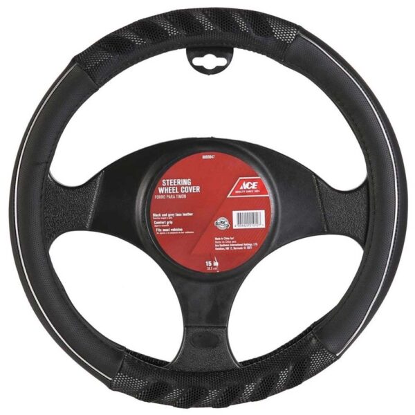 Ace Microfiber Faux Leather Steering Wheel Cover V