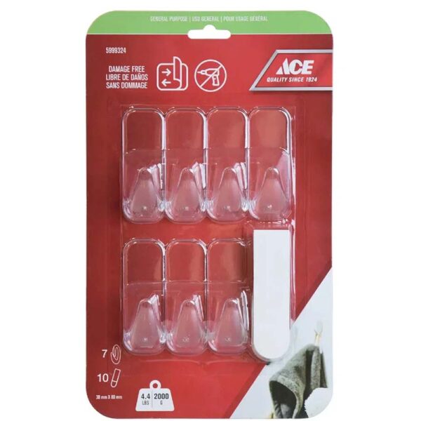 Clear Adhesive Hook Pack