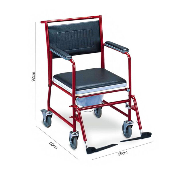 Commode Wheel Chair with Wheels