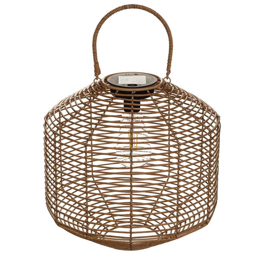 NATURAL RATTAN SOLAR LAMP