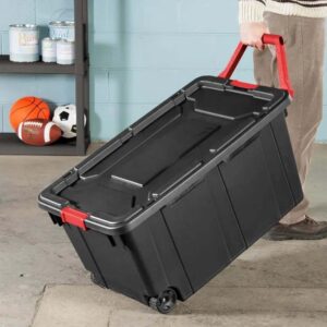 Sterilite Plastic Wheeled Industrial Tote