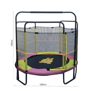 Trampoline with Safety Net, Basketball Hoop