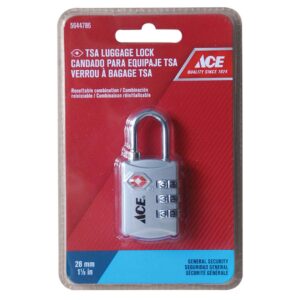 Ace 3 Dial Combination Luggage Padlock