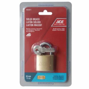 Ace Solid Brass Padlock W/ Keys