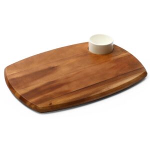 Billi Wooden Serving Board W/ Dip Bowl