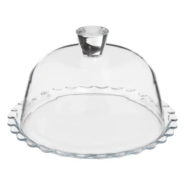 SG Glass Cake Plate W/Dome Cover