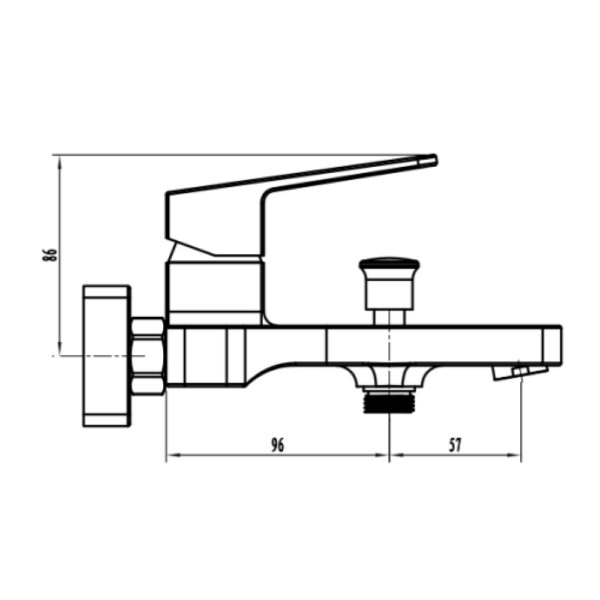 Bath Mixer-Chrome