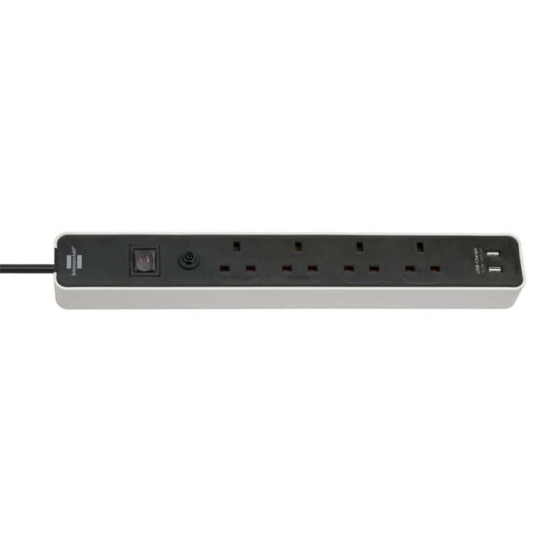 Brennenstuhl Ecolor 4 Way Extension Lead W-2 USB