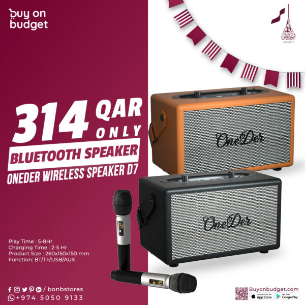 Bluetooth Speaker - OneDer Wireless Speaker D7