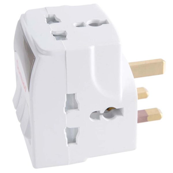 Oshtraco 3-Way Switched BS Multi Adaptor Plug