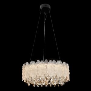 Pendant Light Gold Glass+K9 Crystal (3colors)