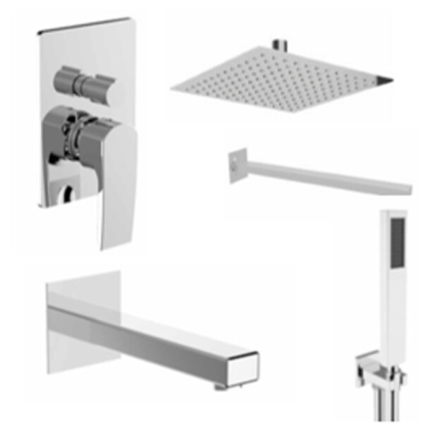 Shower head and wall mounted arm