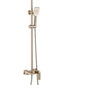 Shower Set Brass Body Brushed Gold