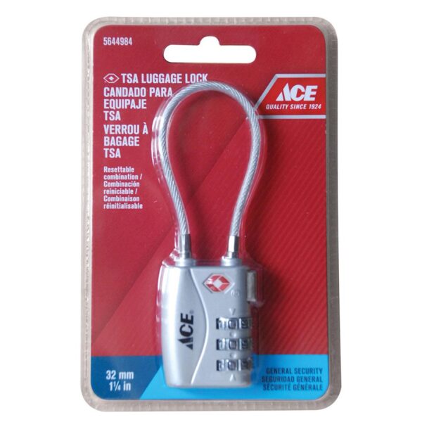 Ace 3 Dial Combination Luggage Padlock