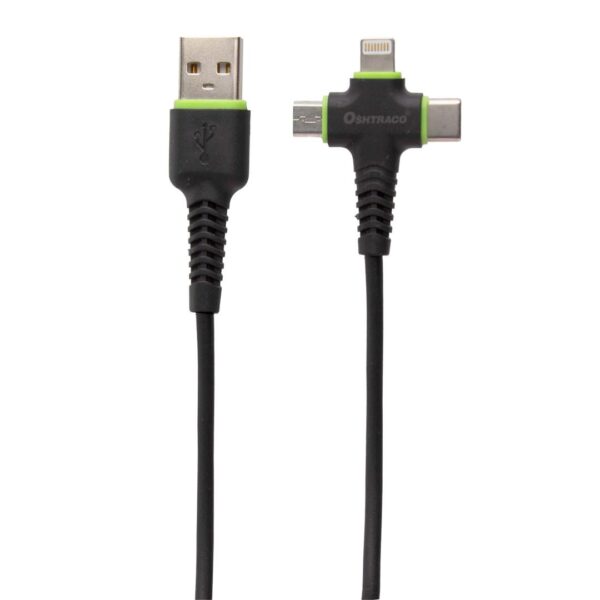 Oshtraco MobiPower Tri-Head Charge/Sync Cable