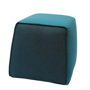 Modern Teal Cube Pouf