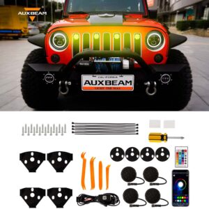 AUXBEAM RGBW Neon LED Front Grille Lights with Wireless RF Remote Controller